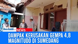 Begini Dampak Kerusakan Pasca Gempa 48 Magnitudo di Sumedang [upl. by Amlus]