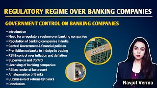 Regulatory Regime Banking Companies  Government Control on Banking Companies [upl. by Skippy541]