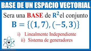 Base de un Espacio Vectorial para R2 [upl. by Jorgensen]