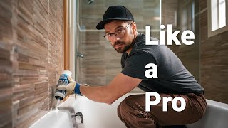 1 Tip How to Remove Bathtub Caulk and Replace with New Caulking Demo Worst Bathtub Ever Seen🤮 [upl. by Grochow]