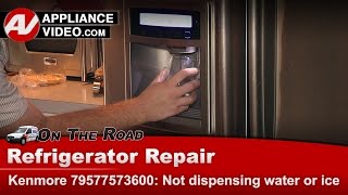 Kenmore Refrigerator Repair  Not Dispensing Water or Making Ice  Water Line Tube [upl. by Scrope]