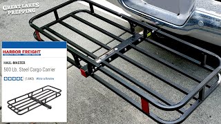 HaulMaster 500 Lb Trailer Hitch Cargo Carrier Review Is Harbor Freight 40 Cargo Rack Any Good [upl. by Relyk304]