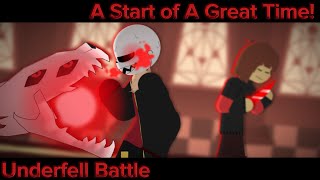 Underfell Sans Battle A Start of a Great Time stick nodes pro animation [upl. by Otsuaf]