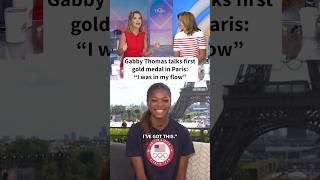 Gabby Thomas talks first gold medal in Paris I was in my flow [upl. by Larkins]