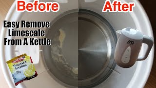 How To Descale A Kettle  Easy And Cheap With Citric Acid Kako očistiti kuhalo za vodu od kamenca [upl. by Ledah]