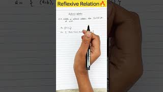 🔥What is Reflexive Relation  class 12 th  easymaths  shortsviral🔥 [upl. by Shalom135]