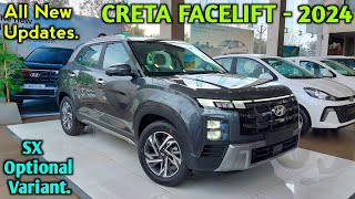 Hyundai New Creta 2024 Facelift  SX Optional Variant  Creta Top Model  Creta Facelift 2024 Creta [upl. by Einej956]