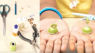 Silk Thread Jewelry Making videos  Earrings DIY [upl. by Sollows]