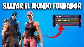 Como conseguir Salvar el Mundo Fundador en Fortnite ✅ [upl. by Nerrej]