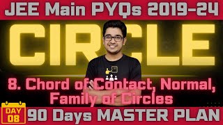 CIRCLE  Chord of Contact Normal amp Family of Circles  XI JEE Main PYQs [upl. by Ilam]