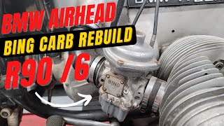 BMW Airhead R90 6 Bing 32mm Carb Carburetor Rebuild How To [upl. by Alikee308]