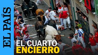 SAN FERMÍN 2024  Así ha sido el cuarto encierro de los Sanfermines en Pamplona  EL PAÍS [upl. by Nodearb]