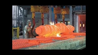 Dangerous Biggest Crankshaft Forging Process in Metal Heavyweight Forging Factory Germany US China [upl. by Llyrpa]