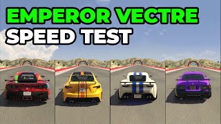 EMPEROR VECTRE Vs Pariah Vs Calico GTF Vs Itali GTO  Speed Test  GTA 5 Online [upl. by Nahsyar]