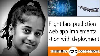 Flight fare prediction web app implementation with deployment  python for data science \ ML 🔥likhi [upl. by Llenyt]