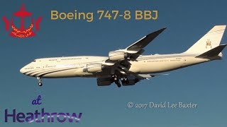 Brunei Government Boeing 7478LQ BBJ Landing at London Heathrow [upl. by Inglebert]