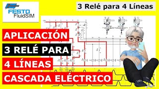 Aplicación Cascada con 3 relés y 4 líneas en control eléctrico fácil conexión 😊👍 [upl. by Wurtz]