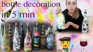 Bottles decoration in 5 min [upl. by Aramois576]