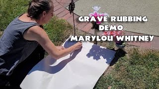 Marylou Whitney Grave Rubbing Demo Saratoga Socialite [upl. by Enimrej]