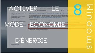 Activer le mode Economie dénergie Windows 781 [upl. by Aninnaig]