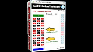 Roulette System Follow the Winner 3 Windows or Android [upl. by Oetomit]