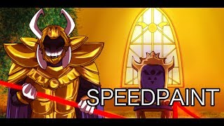 UNDERTALE Asgore Dreemurr  Bergentruckung SPEEDPAINT [upl. by Ahsieni]