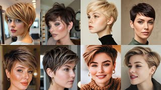 Elegant Hairstyles for Women Over 40 50 60  latest pixie cutting ideas [upl. by Reiss]