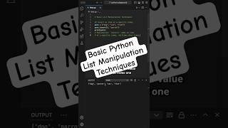 Basic Python List Manipulation Techniques [upl. by Alliuqa892]