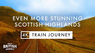 Amazing Scottish Railway Journey I Relaxing 4K Highlands I Rannoch  Crianlarich [upl. by Lennahs317]