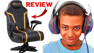 X Rocker Trident Pedestal Gaming Chair Black  Gold Review [upl. by Vaientina]