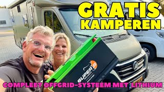 GRATIS KAMPEREN  COMPLEET OFFGRIDSYSTEEM MET DE SUPERB EPSILON 150 AH LITHIUM ACCU  DWVLOGT 296 [upl. by Lladnew]