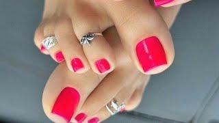 Bold and stylish shiny toe nail colors for ladies  pedicure nail art fashion trends for girls 2024 [upl. by Inessa987]