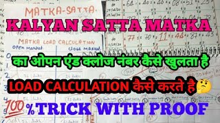 SATTA MATKA ओपन एंड क्लोज नंबर कैसे खुलता है 💯 TRICK  TODAY KALYAN MATKA OPEN CLOSE TIPS TRICK [upl. by Neih]