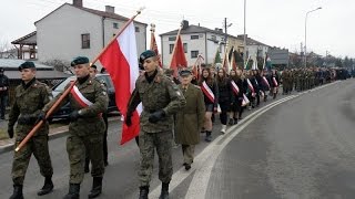 Uroczyste otwarcie Ronda im Żołnierzy Wyklętych Tomaszów Lub2015 [upl. by Anahsit411]