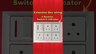 5 Sockets 1 Switch 1 Indicator Extension Box WiringMaheshelectricks [upl. by Quartas]