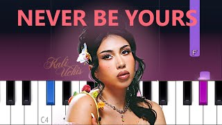 Kali Uchis  Never Be Yours Piano tutorial [upl. by Gareri]