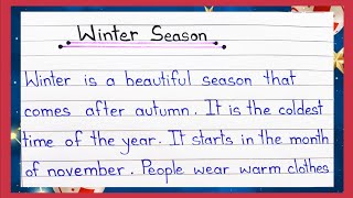 Winter Season Essay in English  Best Essay on Winter season  Paragraph on Winter Season  Essay [upl. by Caras]