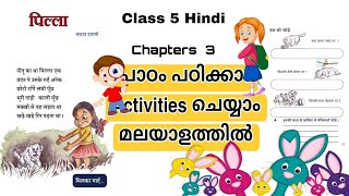 Class 5 Hindi PillaMalayalam explanation of pillaPilla activitiesstd5 hindi pilla question answer [upl. by Waldon]