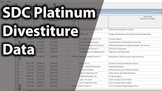 SDC Platinum Divestiture Data Tutorial  How to download Divestiture Data in SDC Platinum [upl. by Iret]