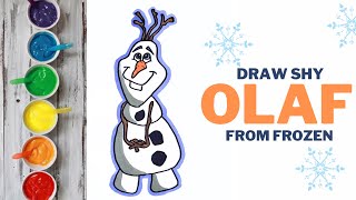 Cute Olaf from Frozen frozen olaf disney disneyjunior waltdisneyworld art viral [upl. by Nolra161]