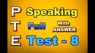 PTE Speaking full practice Test8 for PTE academic exam  Pearson Australia [upl. by Atekahs]