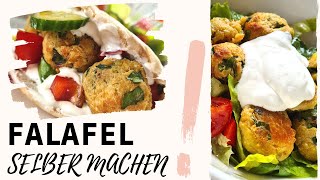 Leckere Falafel aus dem Ofen  schnell und einfach selber machen  Vegan [upl. by Ahsitaf]