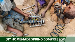 DIY HOMEMADE COIL SPRING COMPRESSOR [upl. by Loriner]