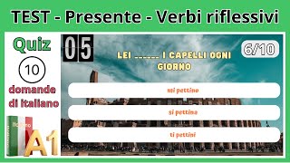 10 domande Quiz Italiano  Tempi Riflessivi [upl. by Atiluap]