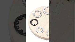 highquality fullsize stainless steel internal and external serrated washers toothed washers [upl. by Nwadrebma]