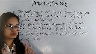 Heckscher Ohlin Theory  by komal mam  EKOM ACADEMY [upl. by Lussi]