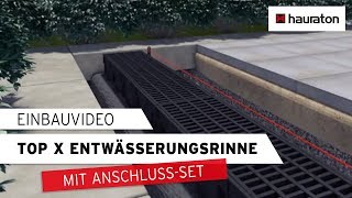 Einbau  Anschlussset  TOP X Entwässerungsrinne [upl. by Orgalim]