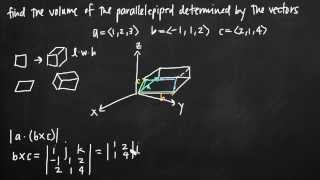 Volume of the parallelepiped determined by vectors KristaKingMath [upl. by Pas]