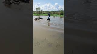 Atravessando lago com carroça submersa [upl. by Rainer]