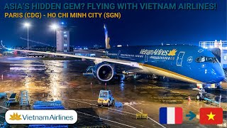 REVIEW  Vietnam Airlines  Paris CDG  Ho Chi Minh City SGN  Airbus A350900  Economy [upl. by Easlehc]